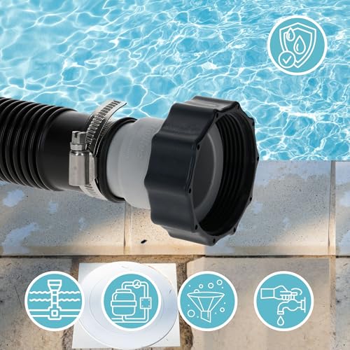 51msuh5a25l.jpg Kalitec Pool Adapter A - Schlauchadapter für Pool 38mm und 32mm - Ideal für Schwimmbadpflegearbeit - Hohe Festigkeit und