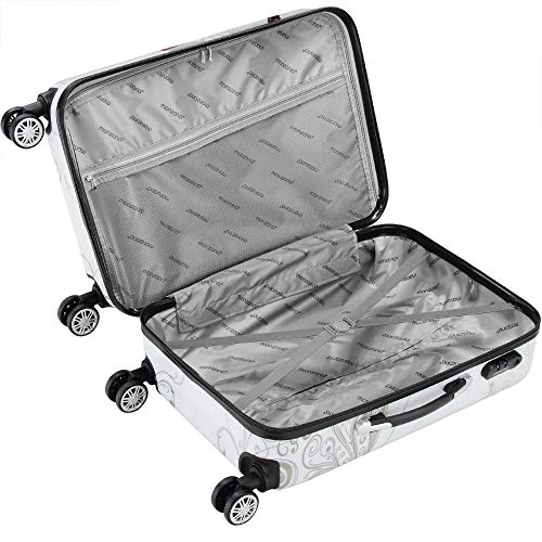 51so4v9lugl 1.jpg Deuba MONZANA® Reisekoffer Hartschalenkoffer Trolley Koffer | ABS | gepolsterte PC | Teleskopgriff | gummierte Zwillings