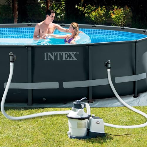 51v1vh91hil.jpg Intex Krystal Clear Sandfilteranlage 4,5 m³ für Poolbesitzer 26644 Grau / Schwarz Intex Krystal Clear Sandfilteranlage 4