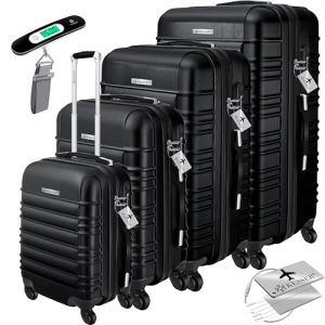 KESSER Reisekofferset Schloss 4 Rollen ABS-Hartschale Teleskopgriff S-M-L-XL | KESSER 4tlg. Hartschalenkofferset Hard S