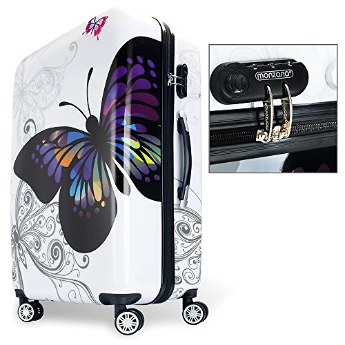 51xsclp9p l 1.jpg Deuba MONZANA® Reisekoffer Hartschalenkoffer Trolley Koffer | ABS | gepolsterte PC | Teleskopgriff | gummierte Zwillings