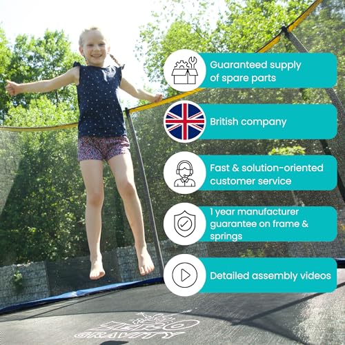 51yvxvopugl.jpg Zero Gravity Outdoor Trampolin - Sturmsichere Gartentrampoline inkl. Leiter - Für Familie & Freunde - 366cm Durchmesser