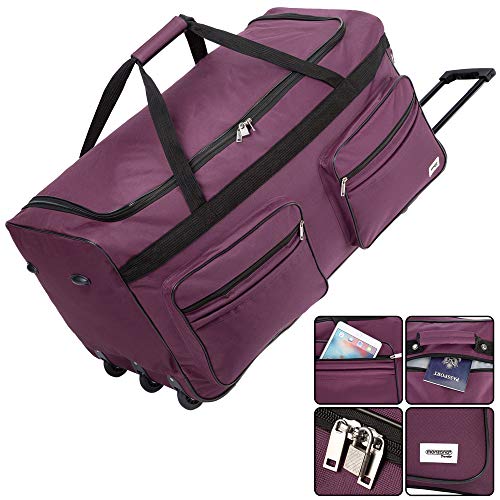 51zqyqbx9el.jpg Monzana Reisetasche mit Rollen 160L Trolley Funktion XXL Weichgepäck Monzana Reisetasche mit Rollen 160L Standfüße Reise