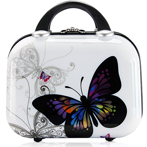 51zr2aapivl.jpg Deuba MONZANA Reisekofferset Butterfly Hartschalenkofferset mit Schloss & Beautycase für Reisende 360° Schutz folge Reiß