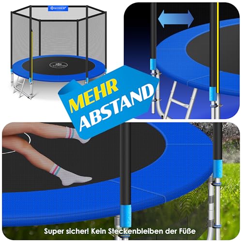 51zm6io58el.jpg KESSER® Belastbaren Trampolin Outdoor Kinder trampelt bis 150 kg | Sicherheitsnetz & Montagezubehör inklusive | Gartentr
