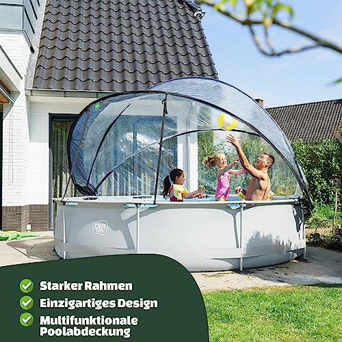 61ncgchb8el.jpg EXIT Toys Soft Grey Pool - Multifunktionale Abdeckung - Für Familien - Sommerurlaub - Sauberes, Warmes Poolwasser - ø360