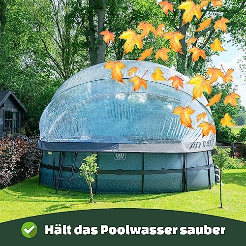 61skpnvy8zl.jpg EXIT Toys Soft Grey Pool - Multifunktionale Abdeckung - Für Familien - Sommerurlaub - Sauberes, Warmes Poolwasser - ø360