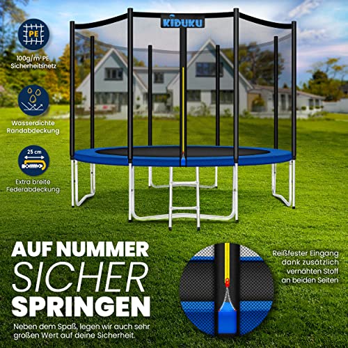 61b1xqlxckl.jpg KIDUKU® Trampolin für Kinder geprüft von TÜV Rheinland | Belastbarkeit 150 kg | Outdoor Gartentrampolin komplett mit Sic